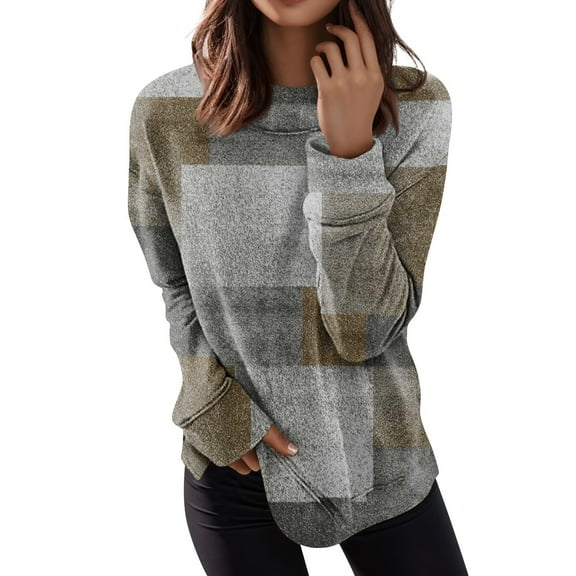 QASIEATN Hoodies for Elegant Ladies Fashion, Long Sleeve Shirts Plus Size Tops Dressy Casual Blouses Crewneck Loose Fit T Shirts Trendy Tunics, Womens Fall Tops