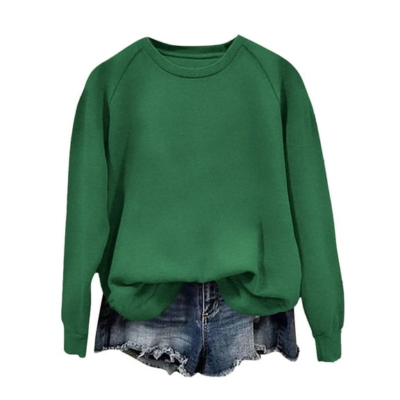 QASIEATN Hoodies for Graceful Women Fashion, Casual Long Sleeve Crewneck Sweatshirt Soft Comfy Loose Fit Pullover Top Everyday Wear Black, Womens Fall Tops