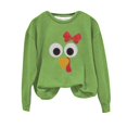 thumbnail image 1 of QASIEATN Hoodies for Graceful Women Fashion, Thanksgiving Turkey Print Funny Round Neck Casual Long Sleeve Top Sweatshirt Couple Or Family, Womens Fall Tops, 1 of 4
