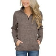 thumbnail image 1 of QASIEATN Hoodies for Graceful Women Fashion, Casual Sweatshirt Long Sleeve Stand Collar 1/4 Zip Cosy Tops Pullover with Two Pockets, Womens Fall Tops, 1 of 4