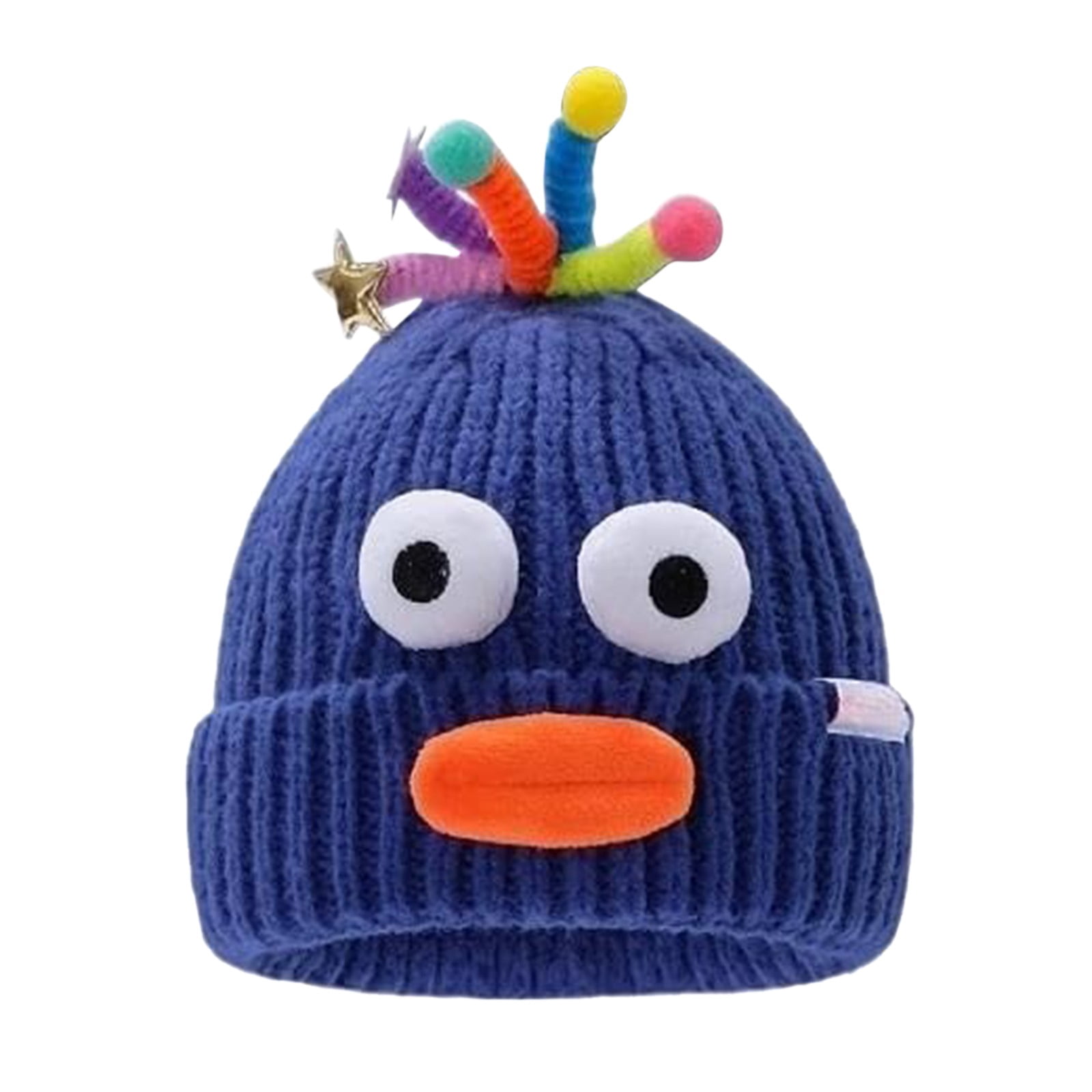 QASIEATN Knitted Parent-child Hat Autumn/Winter Cute Skull Cap Funny ...