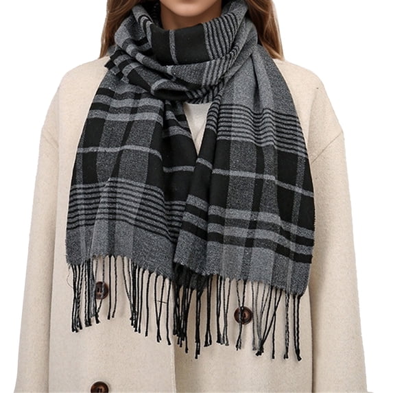 QASIEATN Ladies' Like Plaid Scarves High End Scarves for Autumn and Winter Cold Proof Neck Protecting Scarves for Warmth Womens Fall Fashion Accessories