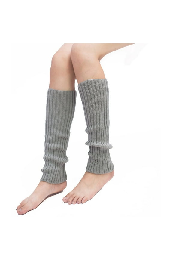 Leg Warmer for Pretty Women Fashion Women Juniors Neon Ribbed Leg Warmers for Eighty's Party Sports Yoga Winter Accessories Gray