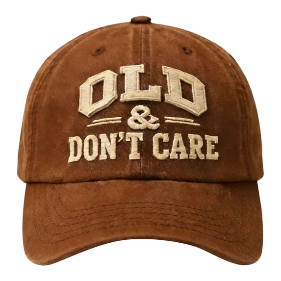 QASIEATN Men's Everyday Wear Accessories Vintage Funny Letter Embroidered Cotton Baseball Cap for Men Casual Solid Dad Hat Mens Visor Hat