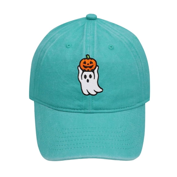 QASIEATN Popular Baseball Caps for Women Halloween Baseball Cap Distressed Dad Hat with Owl and Pumpkin Embroidery Adjustable Unisex Adult Fall Fashion Accessories