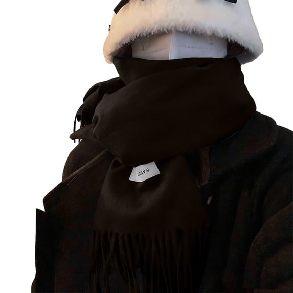 QASIEATN Relaxed Fit Scarf for Women Wool Scarf Women Winter Warm Soft Luxurious Solid Colors Box Fall Fashion Accessories