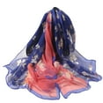 thumbnail image 1 of QASIEATN Silk Scarf for Delicate Ladies Fashion Scarfs for Women Lightweight Print Floral Pattern Scarf Shawl Fashion Scarves Sunscreen Shawls and Wraps for Spring Women's Accessories Blue, 1 of 3