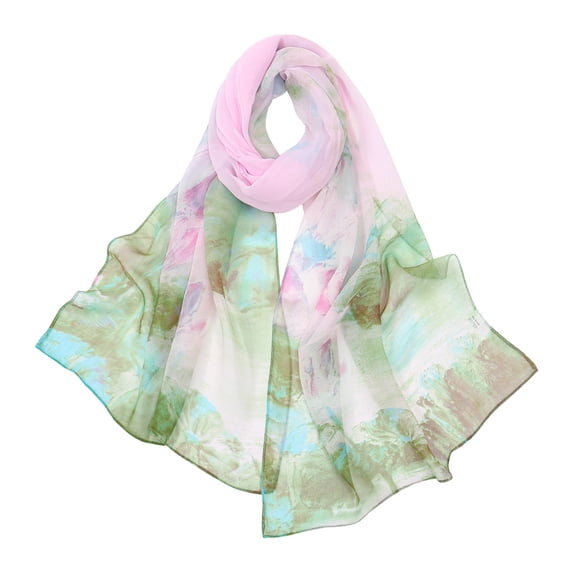 QASIEATN Silk Scarves for Women Fashion Scarves for Women Lightweight Elegant Scarf Shawls Summer Spring Trendy Clothing Accessories
