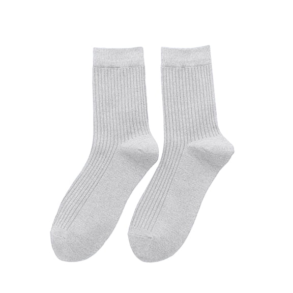 QASIEATN Socks for Graceful Men Fashion 1 Pair Men Casual Business Crew Dress Socks Cotton Middle Breathable Tube Crew Socks Winter Accessories Gray
