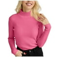thumbnail image 1 of QASIEATN Sweaters for Graceful Ladies Fashion, Turtleneck Sweater Ribbed Long Sleeve Knit Shirts Trendy Basic Casual Tunic Tops Slim Fit Fall Sweater Tops, Womens Fall Tops, 1 of 4