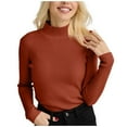 thumbnail image 1 of QASIEATN Sweaters for Graceful Ladies Fashion, Turtleneck Sweater Ribbed Long Sleeve Knit Shirts Trendy Basic Casual Tunic Tops Slim Fit Fall Sweater Tops, Womens Fall Tops, 1 of 4