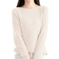 thumbnail image 1 of QASIEATN Sweaters for Graceful Women Fashion, Sweaters Sweater One Neck Solid Color Soft Pullover Sweater, Womens Fall Tops, 1 of 5