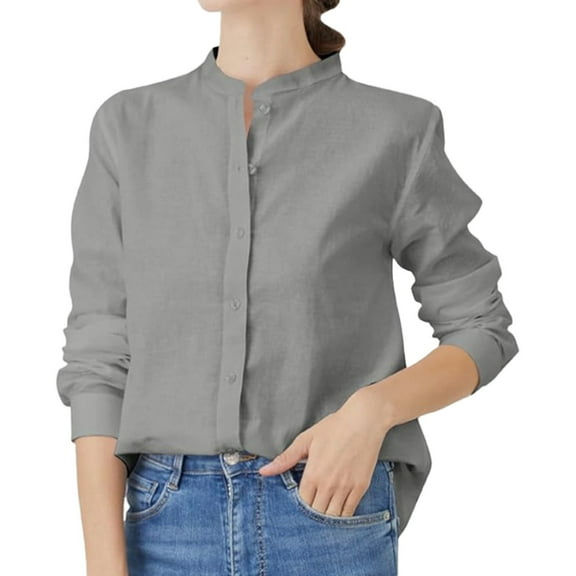 QASIEATN Sweatshirt for Graceful Ladies Fashion, Chinese Button Down Shirt Casual Long Sleeve Shirt, Womens Fall Tops