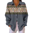 thumbnail image 1 of QASIEATN Tops for Women Long Sleeve Mexican Blouses Print Western Button Down Dress Shirt Summer Blouse Fashion Clothing, 1 of 8
