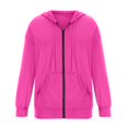 thumbnail image 1 of QASIEATN Trendy Fall Women's Zip Up Hoodies Pocket Long Sleeve Hooded Threaded Sweater Ladies Zipper Top, 1 of 4