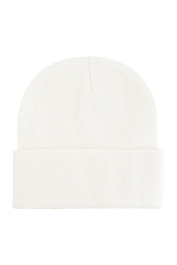 Trendy Unisex Beanie Unisex Beanie Winter Knitted Cuffed Soft Warm Hat for Men/Women Ski Watch Cap Winter Accessories White