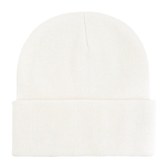 QASIEATN Trendy Unisex Beanie Unisex Beanie Winter Knitted Cuffed Soft Warm Hat for Men/Women Ski Watch Cap Winter Accessories White