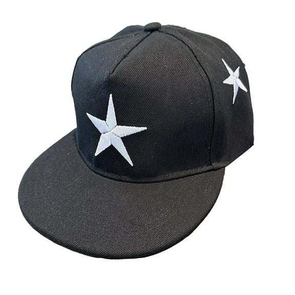 QASIEATN Visor Hat for Girls and Boys 3-8 Years Old Kids Baseball Hat Five Pointed Star Embroidery Boys Girls Short Brim Dome Cap for Daily Wear White