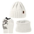 thumbnail image 1 of QASIEATN Winter Beanie Hat Scarf Gloves for Women Knit Hat Touchscreen Gloves Knited Neck Scarf Christmas for Women Winter Warmer Set Fall Fashion Accessories, 1 of 6