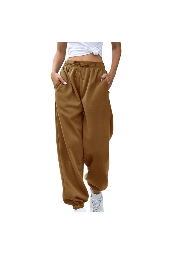 Women's Bottom Sweatpants Joggers Pants Workout High Waisted Yoga Pants with Pockets