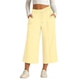 thumbnail image 1 of QASIEATN Women's Casual Fashion Sweatpants Solid Color High Waisted Wide Leg Casual Pants for Women, 1 of 3