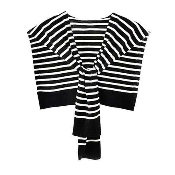 QASIEATN Women's Cozy Shawl Wraps Womens Striped Knitted Sweater Casual Shawl Scarf Cardigan Cape Coverup Shoulder Top Fall Fashion Accessories