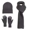 thumbnail image 1 of QASIEATN Women's Cozy Warmer Set Womens Winter Knit Warm Hat Beanie Long Scarf Screen Gloves Set Caps Neck Scarves for Women Fall Fashion Accessories, 1 of 4