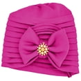 thumbnail image 1 of QASIEATN Women's Everyday Wear Accessories Fashion Ladies' Elegant Beaded Bowknot Hat Solid Color Ethnic Hat Turban for Women, 1 of 4