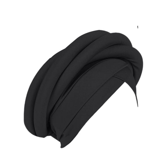 QASIEATN Women's Everyday Wear Accessories Fashion Solid Color Turban Caps Beanie Headscarf Pre Tied Braid Headwraps for Women