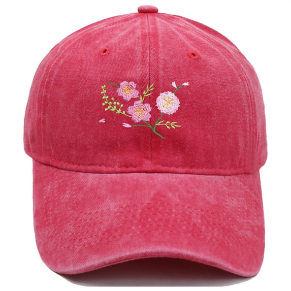 QASIEATN Women's Everyday Wear Accessories Flower Embroidered Baseball Cap for Women Fashion Daisy Printed Dad Hat Warm Friends' Gifts