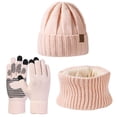 thumbnail image 1 of QASIEATN Winter Beanie Hat Scarf Gloves for Women Knit Hat Touchscreen Gloves Knited Neck Scarf Christmas for Women Winter Warmer Set Fall Fashion Accessories, 1 of 4