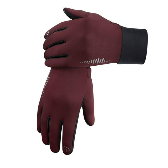QASIEATN Women's Everyday Wear Accessories Winter Thermal Running Cycling Gloves Solid Color Warm Liners Sports Gloves for Women