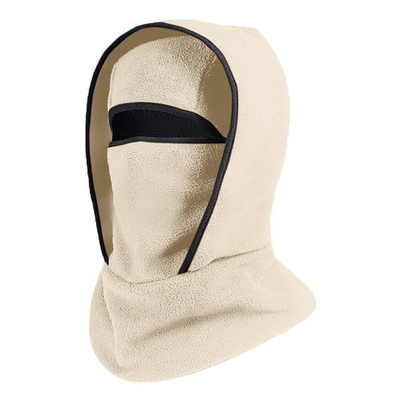 QASIEATN Women's Everyday Wear Accessories Women's Wool Winter Beanie Hat Solid Color Hat and Scarf Integrated Windproof Fleece Lined Cap for Cycling Ski