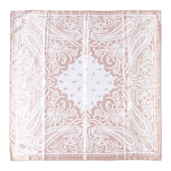 QASIEATN Women's Fashion Retro Cashew Nut Pattern Printed Large Square Scarf Silk Scarf Headband Daily Wear Casual Accessories Heardband for Women