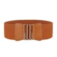 thumbnail image 1 of QASIEATN Women's Fashion Wild Wide Waistband Elastic Stretch Dress Waist Belt Buckle Band Daily Wear Casual Accessories Belt for Women, 1 of 4