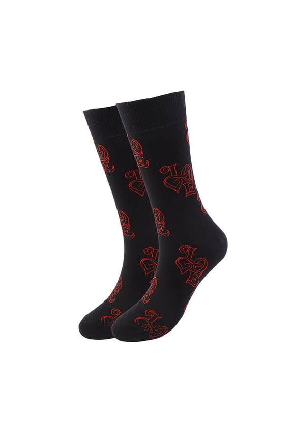 Women's Festival Accessories Women's Valentines Day Funny Novelty Heart Pattern Socks Cotton Crew Socks for Couples Hers