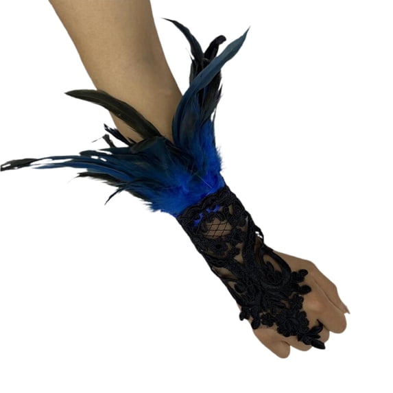 QASIEATN Women's Festival Clothing Essentials Mardi Gras Fingerless Gloves for Women Fashion Decor Single Glove Elegant Festive Events Accessories