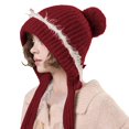 thumbnail image 1 of QASIEATN Women's Relaxed Fit Beanie Hats Women Outdoor Solid Color Knitted Cotton Hat Running Sports Warm Knitted Hat Fall Fashion Accessories, 1 of 3
