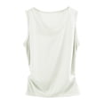 thumbnail image 1 of QASIEATN Women's Trendy Cotton Round Neck Tank Tops Solid Color Casual Vests Summer Loose Fit Camisoles, 1 of 9