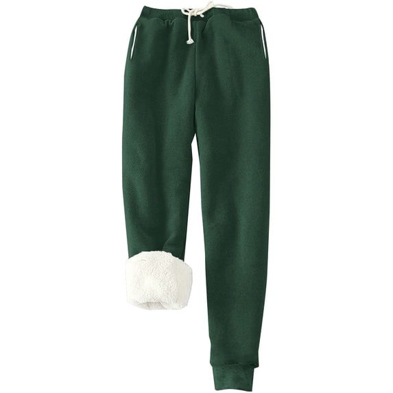 QASIEATN Women's Warm Lined Athletic Sweatpants High Waisted Jogger Pants Fleece Lined Winter Thicken Outdoor Long Pants