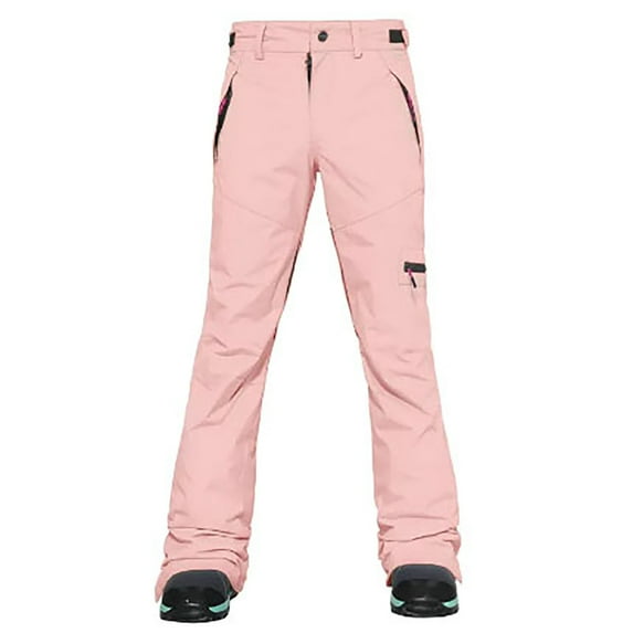 QASIEATN Women's Winter Insulated Snow Pants Windproof Ski Snowboard Pant for Outdoor Womens Snow Essentials Clothing