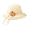 thumbnail image 1 of QASIEATN Womens Comfortable Sun Hats Women's Sun Protective Hat Wide Brim Breathable Openwork Foldable with Embellishments Fall Fashion Accessories, 1 of 3