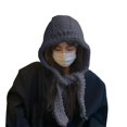 thumbnail image 1 of QASIEATN Womens Daily Wear Skull Caps Women's Handmade Chunky Knit Hats Winter Thickened Warm Beanie Hats Ear Protecting Hats Fall Fashion Accessories, 1 of 4