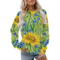thumbnail image 1 of QASIEATN Womens Graphic Sweatshirt Crewneck Long Sleeve Pullover Oversized Casual Loose Fit Fall Tops, 1 of 4