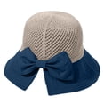 thumbnail image 1 of QASIEATN Womens Modern Fit Bucket Hats Women's Breathable Wide Brim Bowknot Sun Hat Bucket Hat Fall Fashion Accessories, 1 of 2