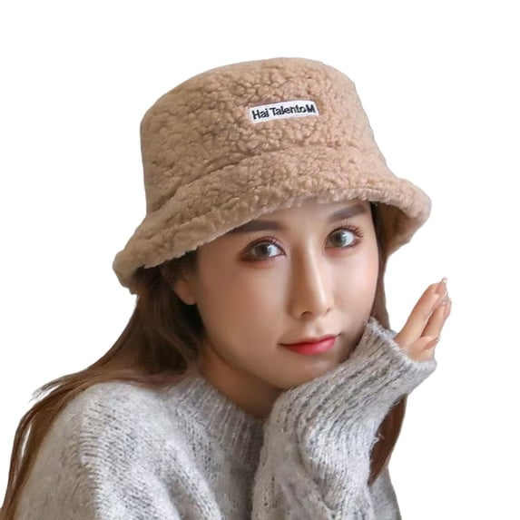 QASIEATN Womens Popular Bucket Hats Women's Winter Fisherman Hat Outdoor Warm Bucket Hat Fall Fashion Accessories