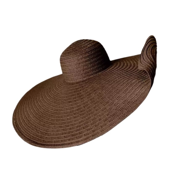 QASIEATN Womens Popular Sun Hats Women's Oversized Straw Hat Wide Brim Beach Hat Summer Vacation Sun Hat Fall Fashion Accessories