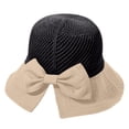 thumbnail image 1 of QASIEATN Womens Relaxed Fit Bucket Hats Women's Breathable Wide Brim Bowknot Sun Hat Bucket Hat Fall Fashion Accessories, 1 of 2