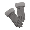 thumbnail image 1 of QASIEATN Womens Relaxed Fit Gloves Mittens Women's Winter Suede Gloves with Cuffs Soft Warm Touchscreen Fleece Lined Fall Fashion Accessories, 1 of 3