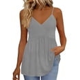 thumbnail image 1 of QASIEATN Womens Summer Tops V Neck Solid Color Casual Tank Tops Sleeveless Womens Tank Tops, 1 of 6